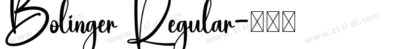 Bolinger Regular字体转换